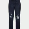 Curvy High-Rise Ripped Dark Wash Jean Leggings,Curvy High-Rise Ripped Dark Wash Jean Leggings