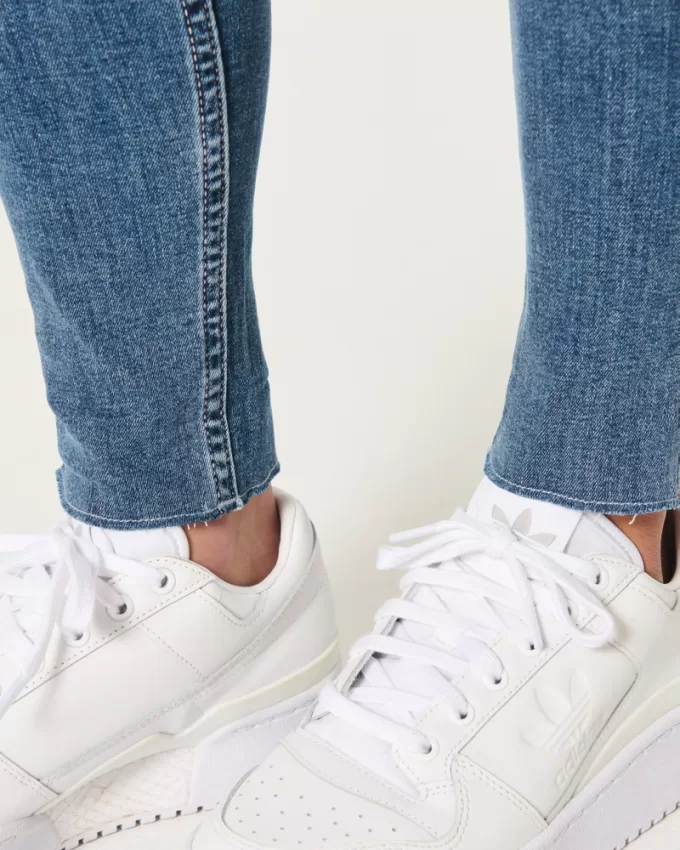 Curvy High-Rise Ripped Medium Wash Super Skinny Jeans,Curvy High-Rise Ripped Medium Wash Super Skinny Jeans