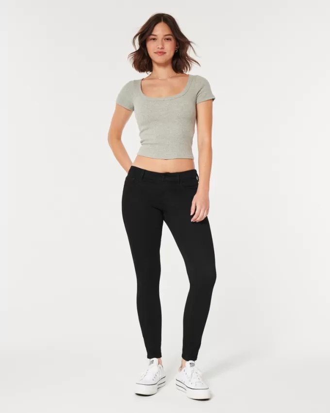 Curvy Low-Rise Black Super Skinny Jeans,Curvy Low-Rise Black Super Skinny Jeans