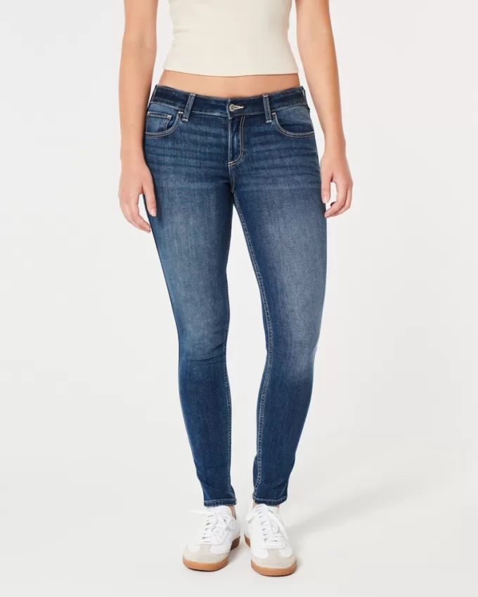 Curvy Low-Rise Dark Wash Super Skinny Jeans,Curvy Low-Rise Dark Wash Super Skinny Jeans
