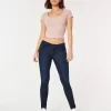Curvy Low-Rise Dark Wash Super Skinny Jeans,Curvy Low-Rise Dark Wash Super Skinny Jeans