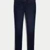 Curvy Low-Rise Dark Wash Super Skinny Jeans,Curvy Low-Rise Dark Wash Super Skinny Jeans
