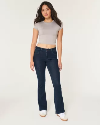 Curvy Mid-Rise Dark Wash Boot Jeans,Curvy Mid-Rise Dark Wash Boot Jeans