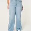 Curvy Ultra High-Rise Medium Wash Baggy Jeans,Curvy Ultra High-Rise Medium Wash Baggy Jeans
