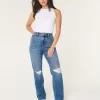 Curvy Ultra High-Rise Ripped Medium Wash Dad Jeans,Curvy Ultra High-Rise Ripped Medium Wash Dad Jeans