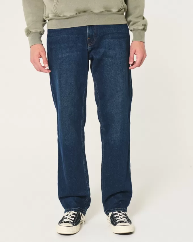 Dark Wash Loose Jeans,Dark Wash Loose Jeans
