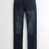 Dark Wash Slim Straight Jeans,Dark Wash Slim Straight Jeans