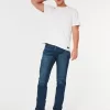 Dark Wash Slim Straight Jeans,Dark Wash Slim Straight Jeans
