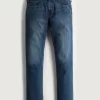 Dark Wash Slim Straight Jeans,Dark Wash Slim Straight Jeans
