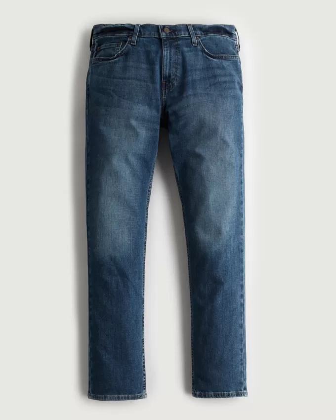 Dark Wash Slim Straight Jeans,Dark Wash Slim Straight Jeans