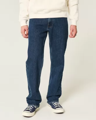 Dark Wash Straight Jeans,Dark Wash Straight Jeans