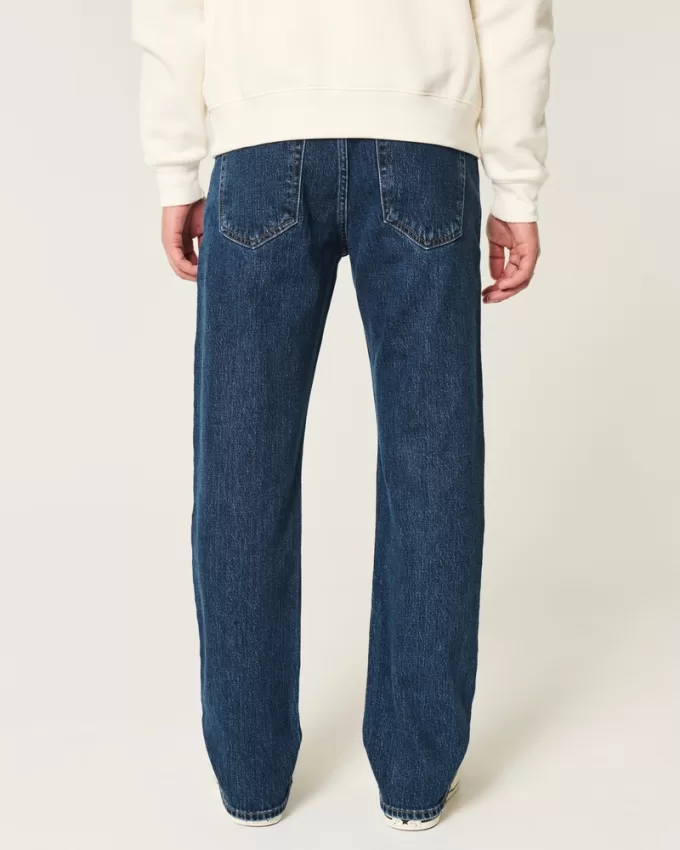 Dark Wash Straight Jeans,Dark Wash Straight Jeans