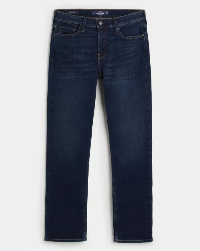 Dark Wash Straight Jeans,Dark Wash Straight Jeans