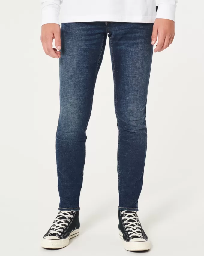 Dark Wash Super Skinny Jeans,Dark Wash Super Skinny Jeans