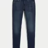 Dark Wash Super Skinny Jeans,Dark Wash Super Skinny Jeans