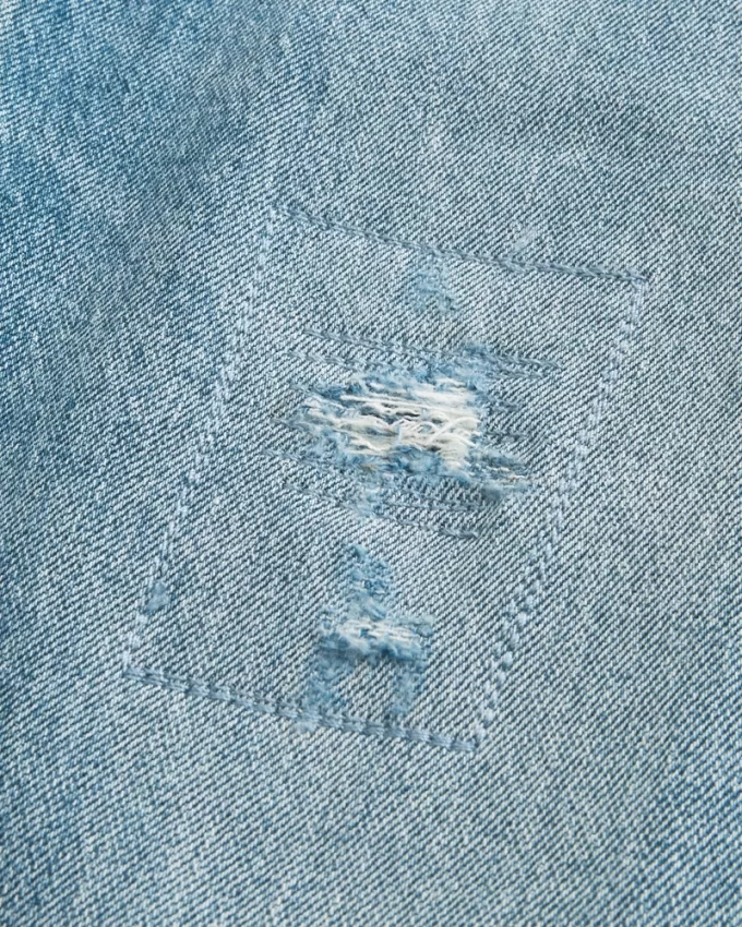 Distressed Medium Wash Straight Jeans,Distressed Medium Wash Straight Jeans