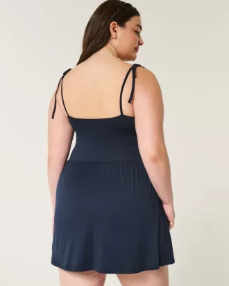 Drop-Waist Knit Mini Dress,Drop-Waist Knit Mini Dress