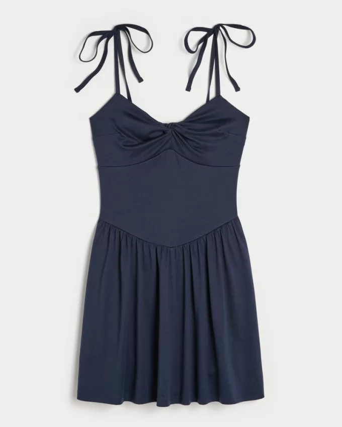 Drop-Waist Knit Mini Dress,Drop-Waist Knit Mini Dress