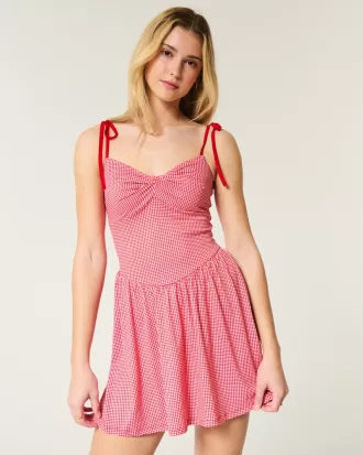 Drop-Waist Knit Mini Dress,Drop-Waist Knit Mini Dress