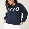 Easy 1990 Graphic Crew Sweatshirt,Easy 1990 Graphic Crew Sweatshirt