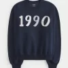 Easy 1990 Graphic Crew Sweatshirt,Easy 1990 Graphic Crew Sweatshirt