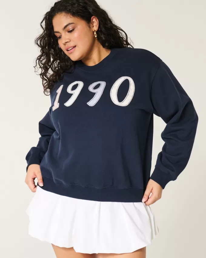 Easy 1990 Graphic Crew Sweatshirt,Easy 1990 Graphic Crew Sweatshirt