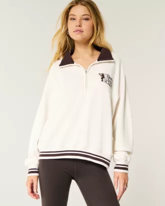 Easy Boston Tennis Club Graphic Half-Zip Sweatshirt,Easy Boston Tennis Club Graphic Half-Zip Sweatshirt