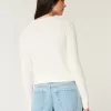 Easy Cable-Knit Crew Cardigan,Easy Cable-Knit Crew Cardigan