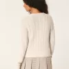 Easy Cable-Knit Crew Cardigan,Easy Cable-Knit Crew Cardigan