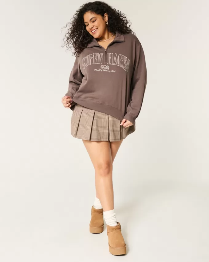 Easy Copenhagen Graphic Half-Zip Sweatshirt,Easy Copenhagen Graphic Half-Zip Sweatshirt