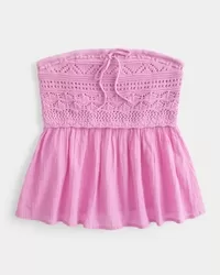 Easy Crochet-Style Babydoll Top,Easy Crochet-Style Babydoll Top