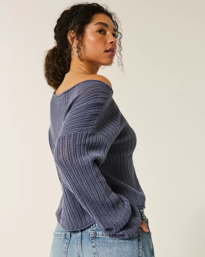 Easy Crochet-Style Sweater,Easy Crochet-Style Sweater