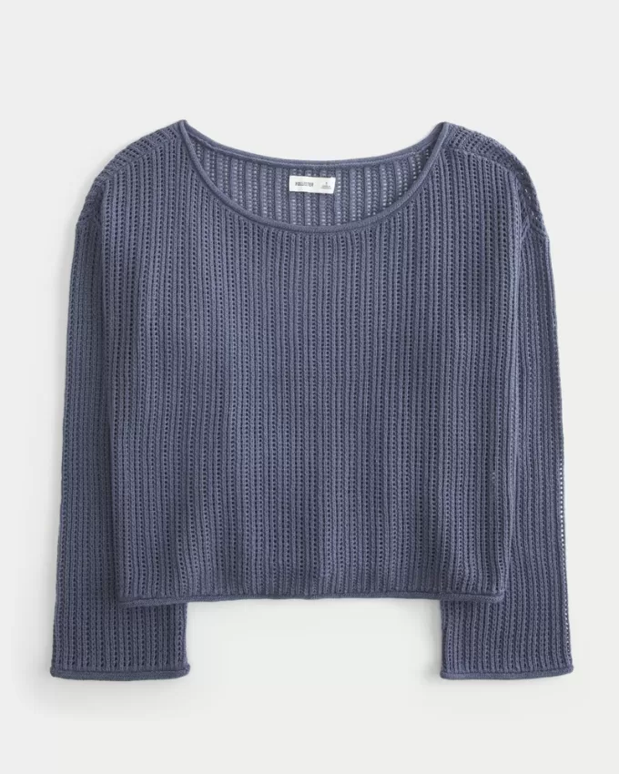 Easy Crochet-Style Sweater,Easy Crochet-Style Sweater