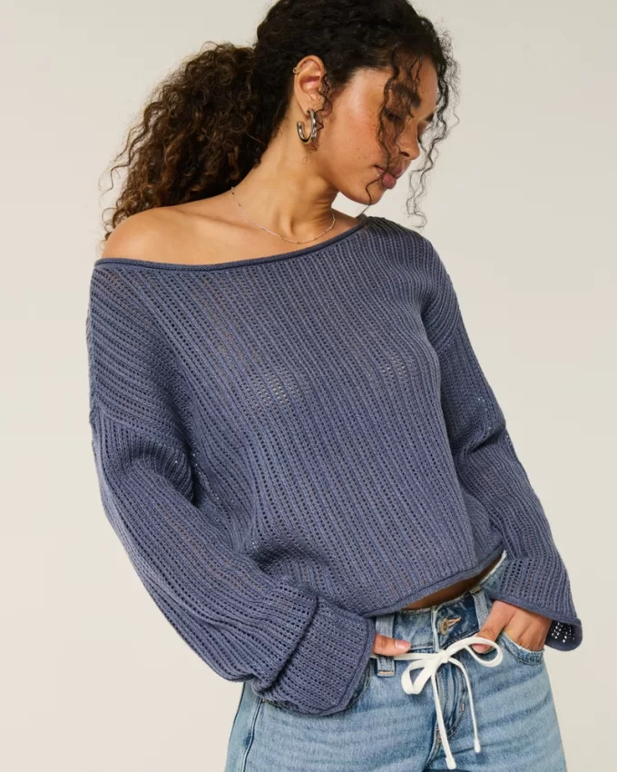 Easy Crochet-Style Sweater,Easy Crochet-Style Sweater