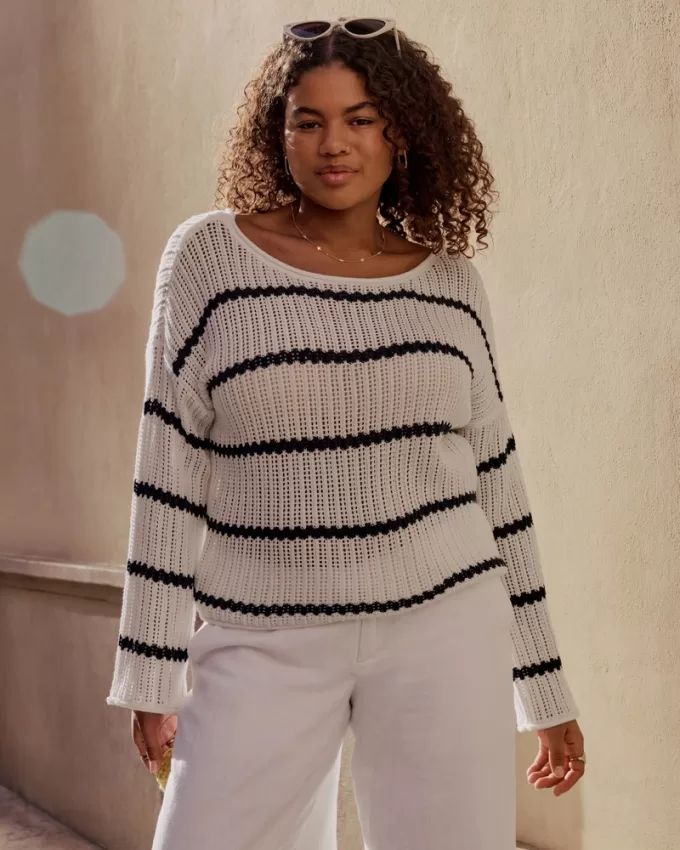 Easy Crochet-Style Sweater,Easy Crochet-Style Sweater