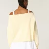Easy Double Off-the-Shoulder Sweatshirt,Easy Double Off-the-Shoulder Sweatshirt