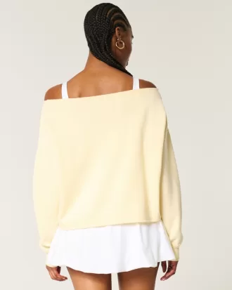 Easy Double Off-the-Shoulder Sweatshirt,Easy Double Off-the-Shoulder Sweatshirt