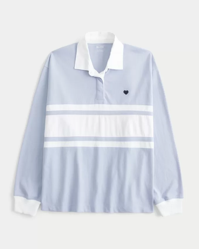 Easy Heart Graphic Rugby Polo,Easy Heart Graphic Rugby Polo