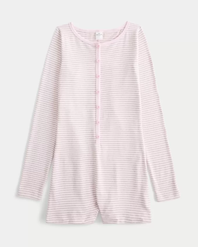 Easy Henley Onesie,Easy Henley Onesie