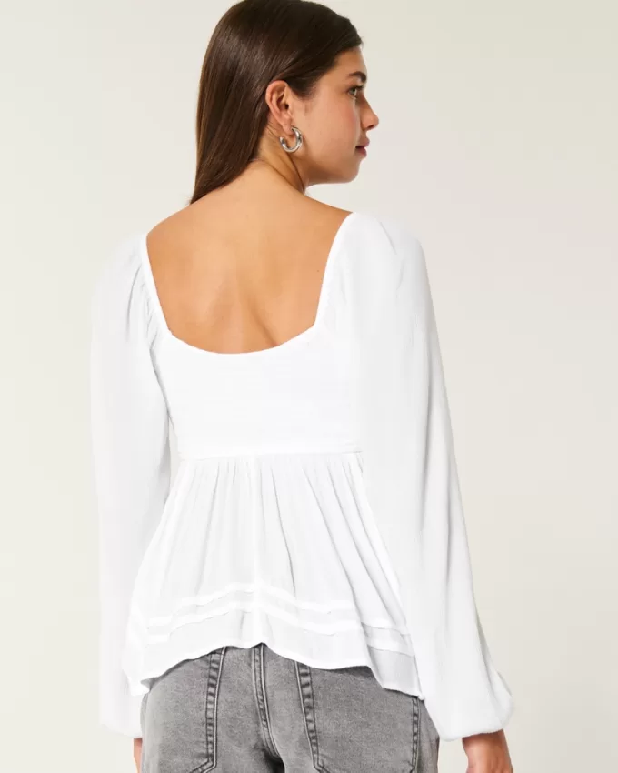 Easy Lace Bust Babydoll Top,Easy Lace Bust Babydoll Top