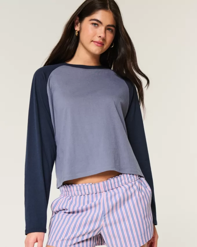 Easy Long-Sleeve Raglan T-Shirt,Easy Long-Sleeve Raglan T-Shirt