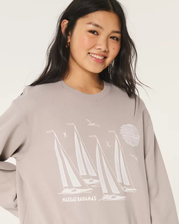 Easy Nassau Bahamas Graphic Crew Sweatshirt,Easy Nassau Bahamas Graphic Crew Sweatshirt