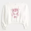 Easy Off-the-Shoulder Indiana University Graphic Sweatshirt,Easy Off-the-Shoulder Indiana University Graphic Sweatshirt