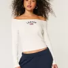 Easy Off-the-Shoulder London Graphic Tee,Easy Off-the-Shoulder London Graphic Tee