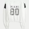 Easy Off-the-Shoulder Miami Graphic Sweatshirt,Easy Off-the-Shoulder Miami Graphic Sweatshirt