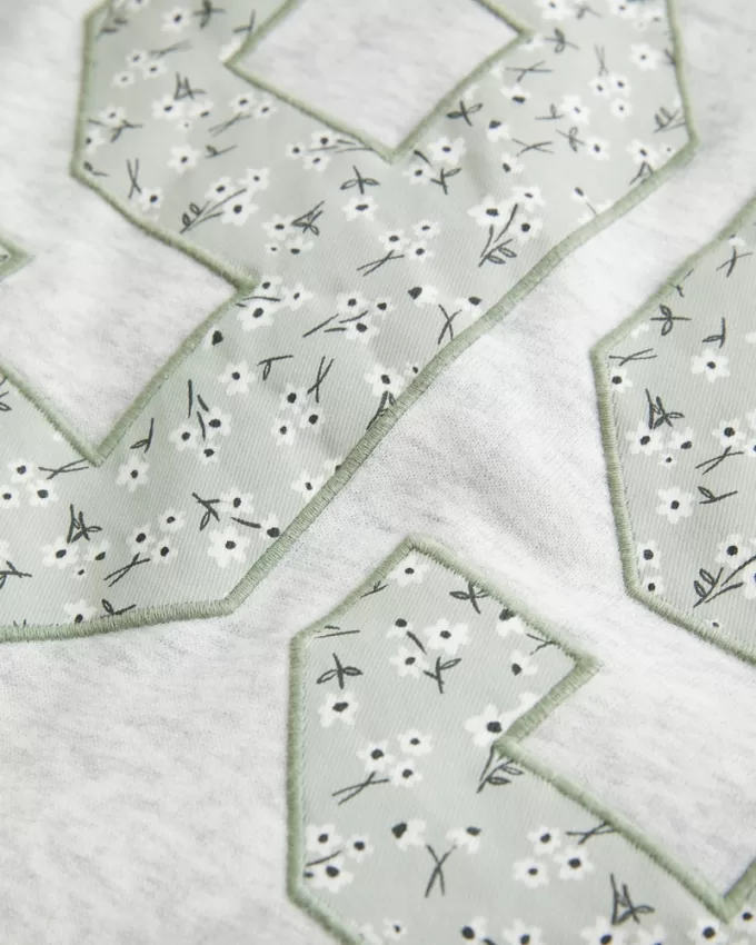 Easy Off-the-Shoulder Number Graphic Crew Sweatshirt,Easy Off-the-Shoulder Number Graphic Crew Sweatshirt