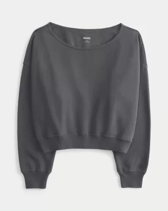Easy Off-the-Shoulder Sweatshirt,Easy Off-the-Shoulder Sweatshirt