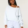Easy Off-the-Shoulder Sweatshirt,Easy Off-the-Shoulder Sweatshirt