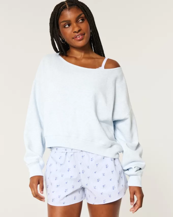 Easy Off-the-Shoulder Sweatshirt,Easy Off-the-Shoulder Sweatshirt