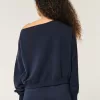 Easy Off-the-Shoulder Sweatshirt,Easy Off-the-Shoulder Sweatshirt